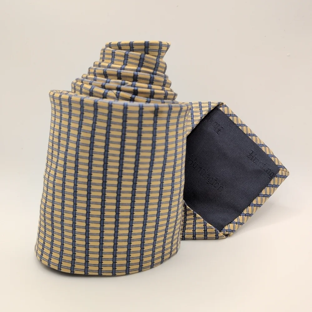 NWOT Silk Huntington Tie Designer Blue And Gold